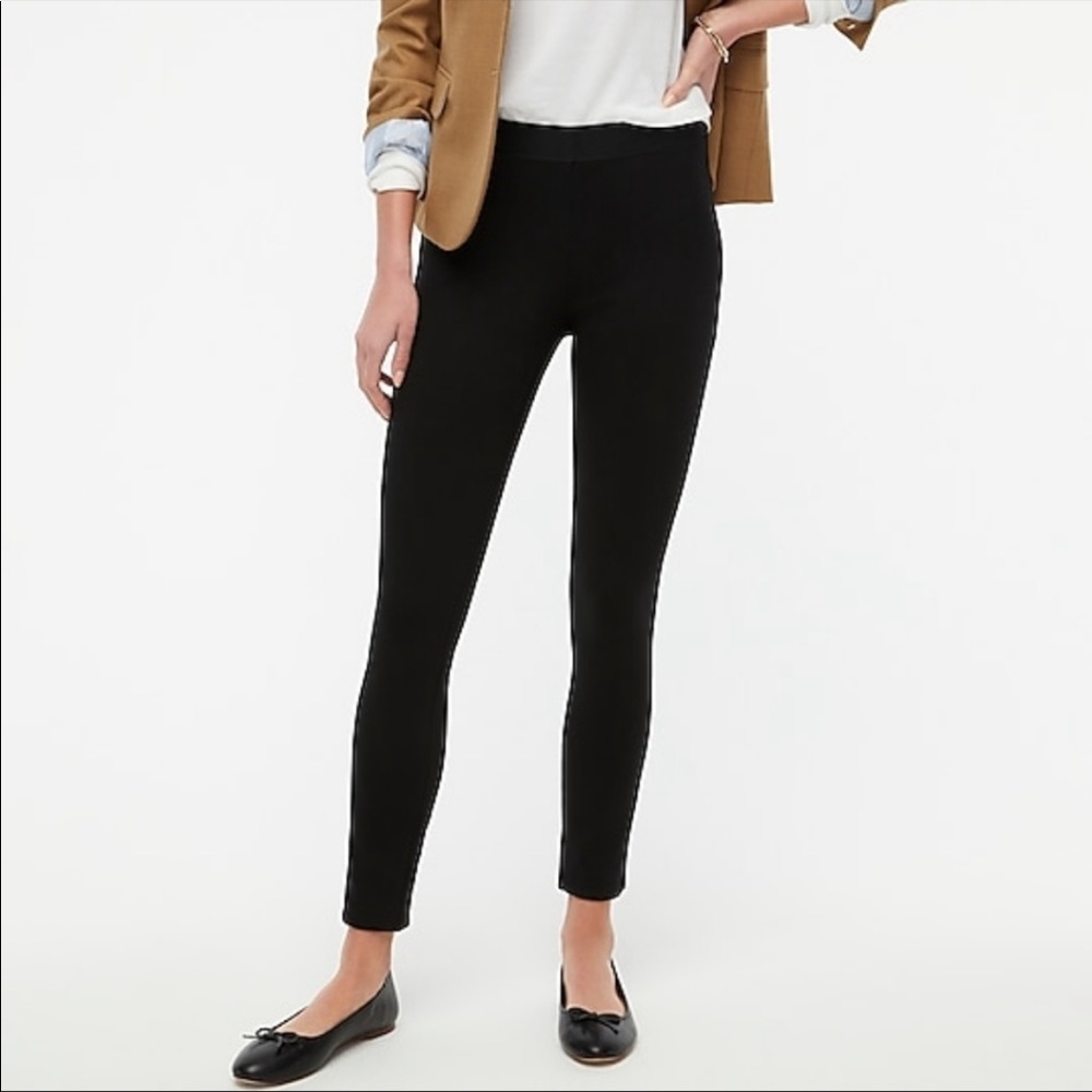 NWT J. Crew Women's Black Gigi Pant With Side-Zip Closure In Ponte